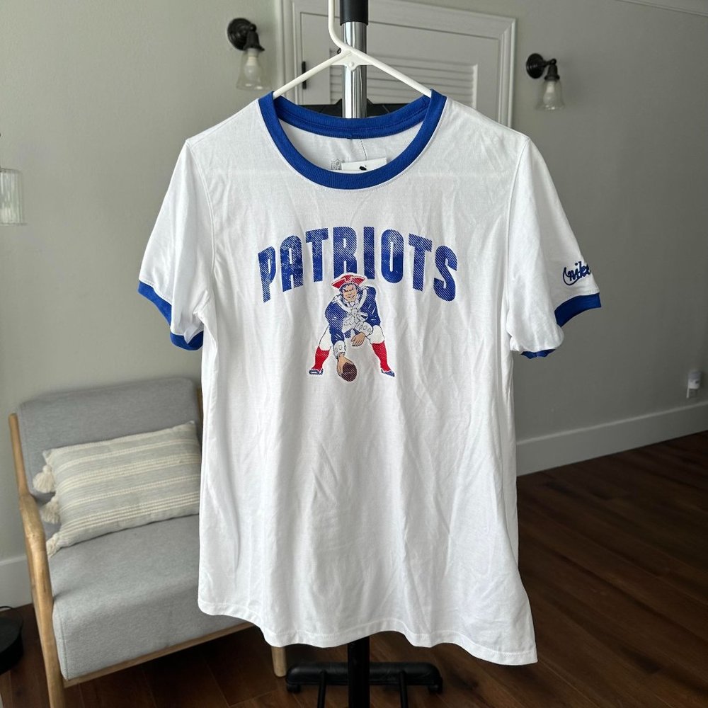 Womens Nike New England Patriots Ringer Tee NFL L NWT